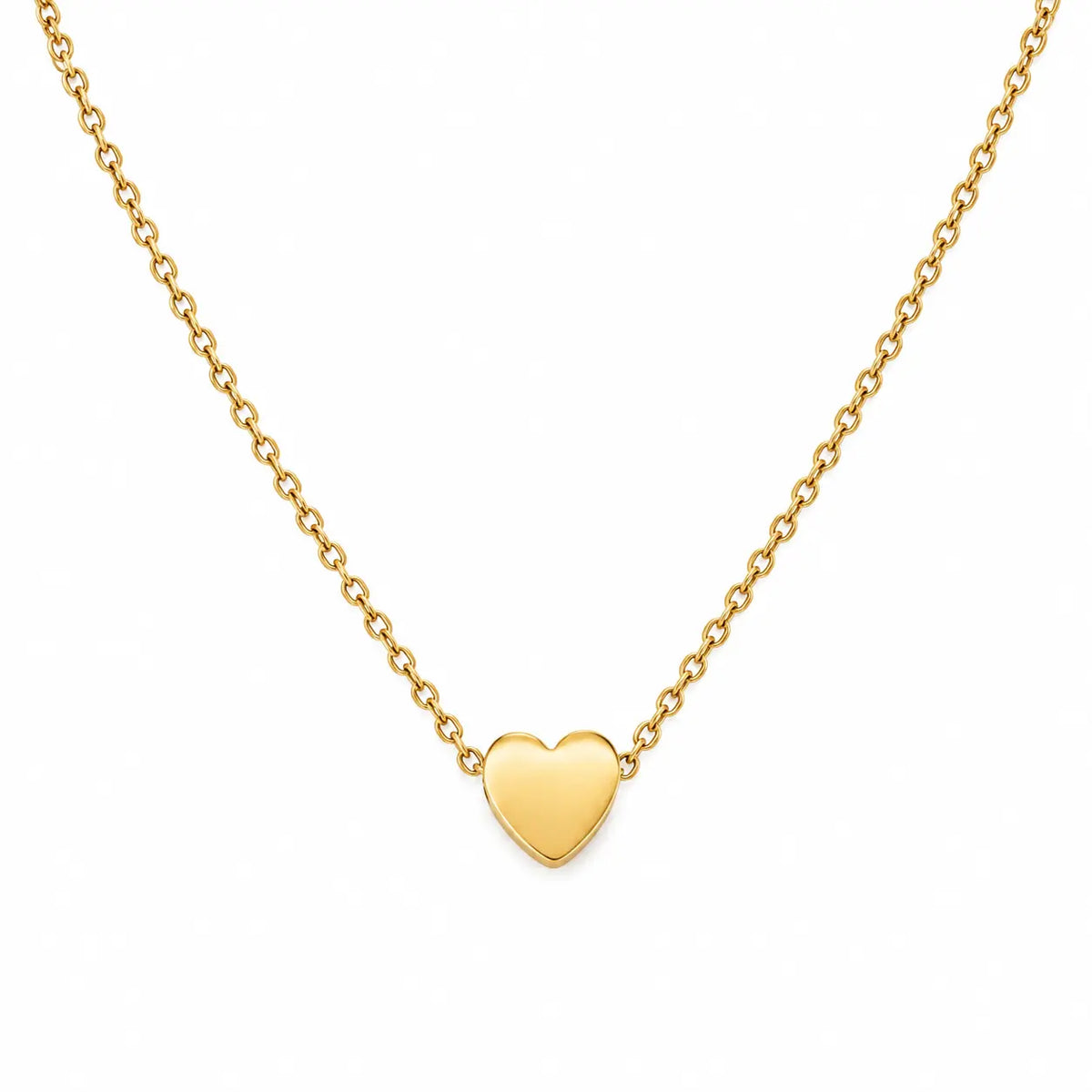 Classic Golden Heart Pendant Necklace