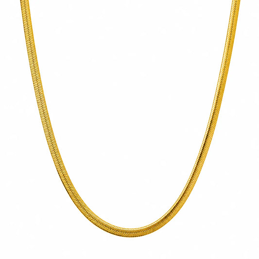 Classic Golden Snake Chain Necklace