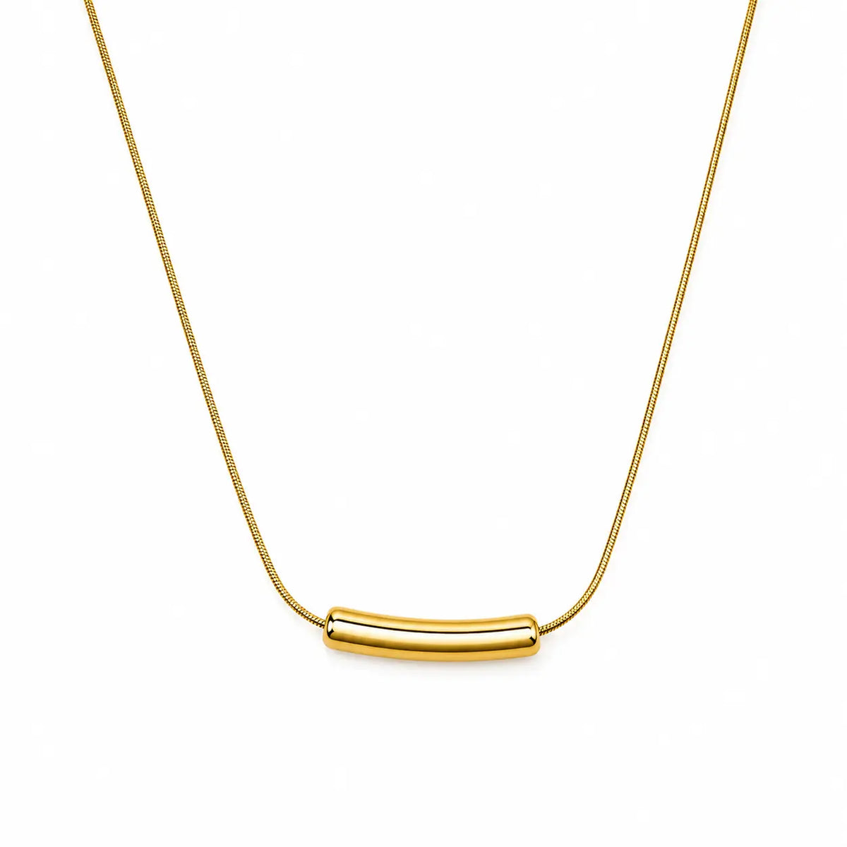 Minimal Golden Bar Pendant Necklace