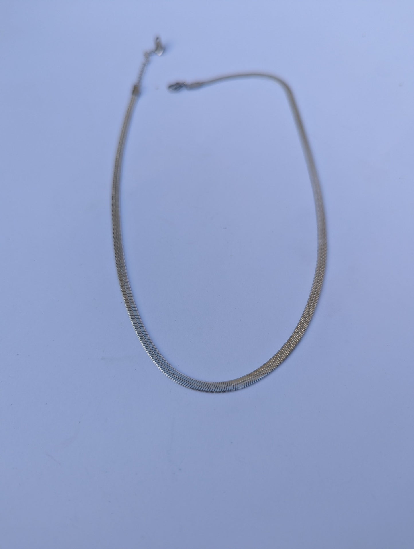 Classic Silver Tone Snake Chain Necklace in silver tone