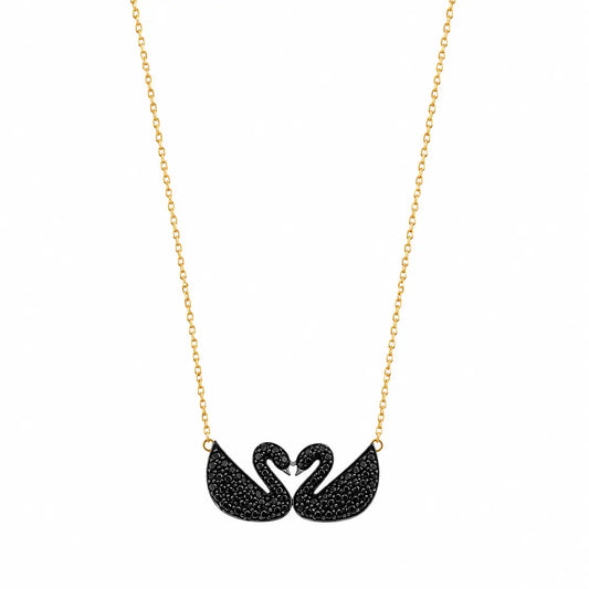 Black Swan Duo Pendant Necklace