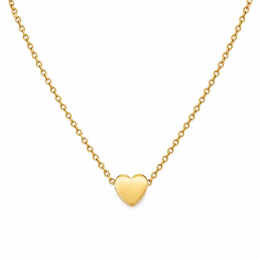 Classic Golden Heart Pendant Necklace