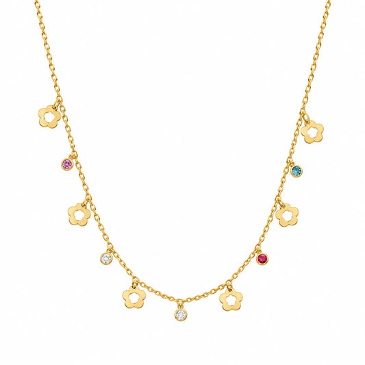 Golden Evil Eye Charm Necklace