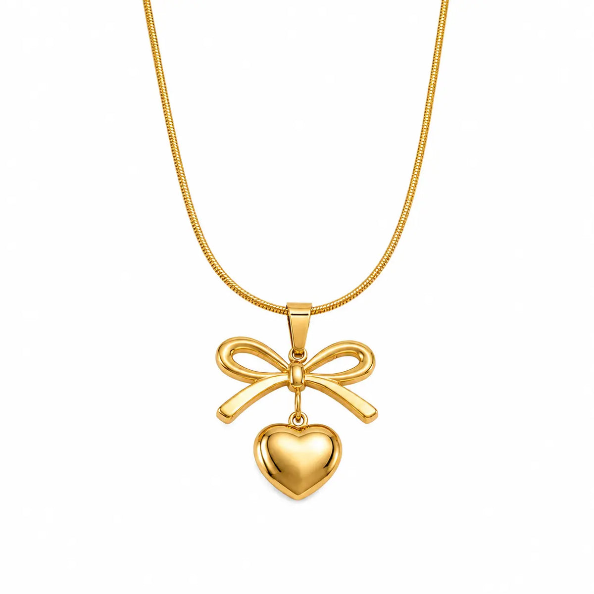 Golden Palm Tree Pendant Necklace