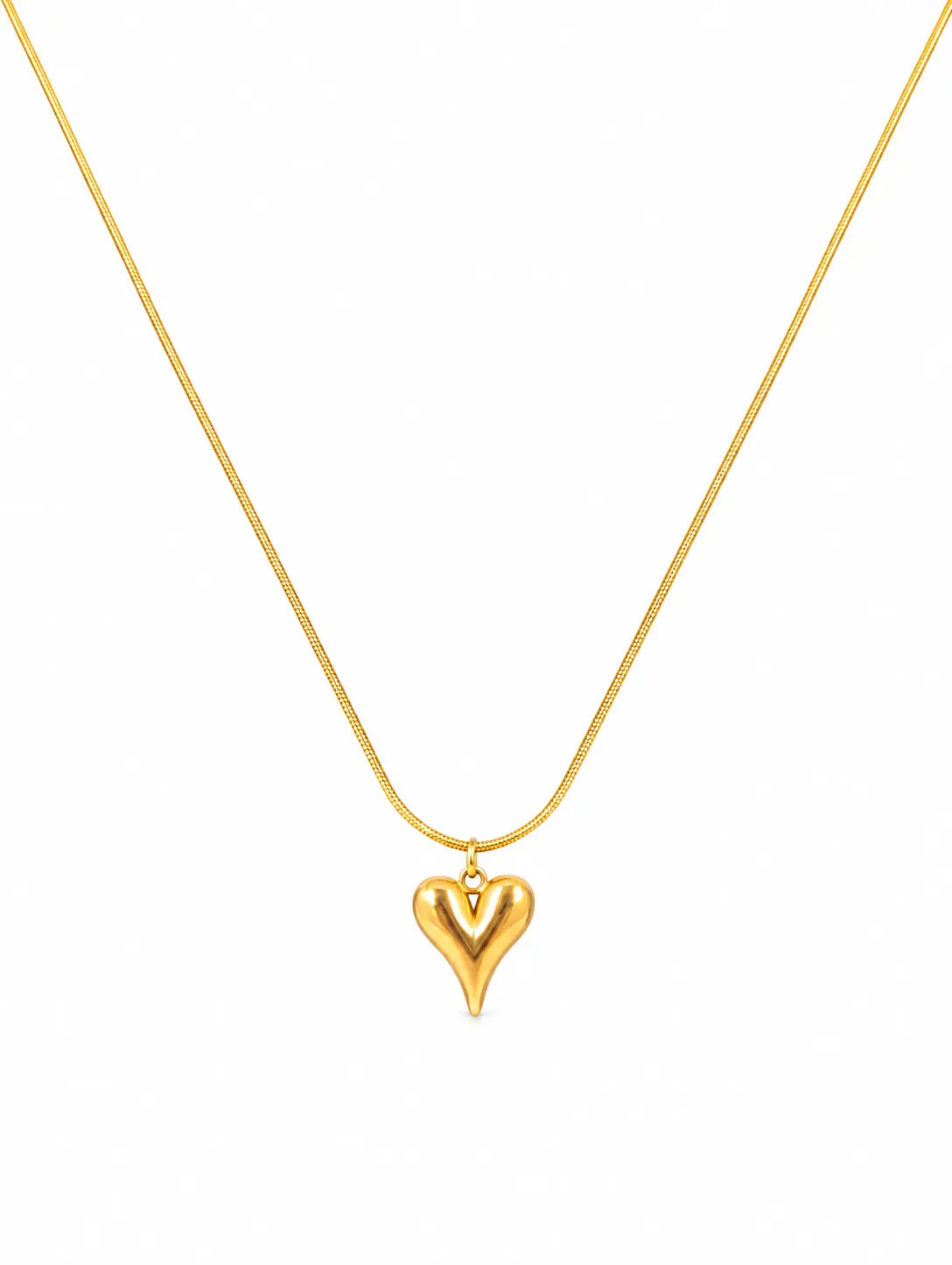 Minimalist Gold Heart Pendant Necklace for Women