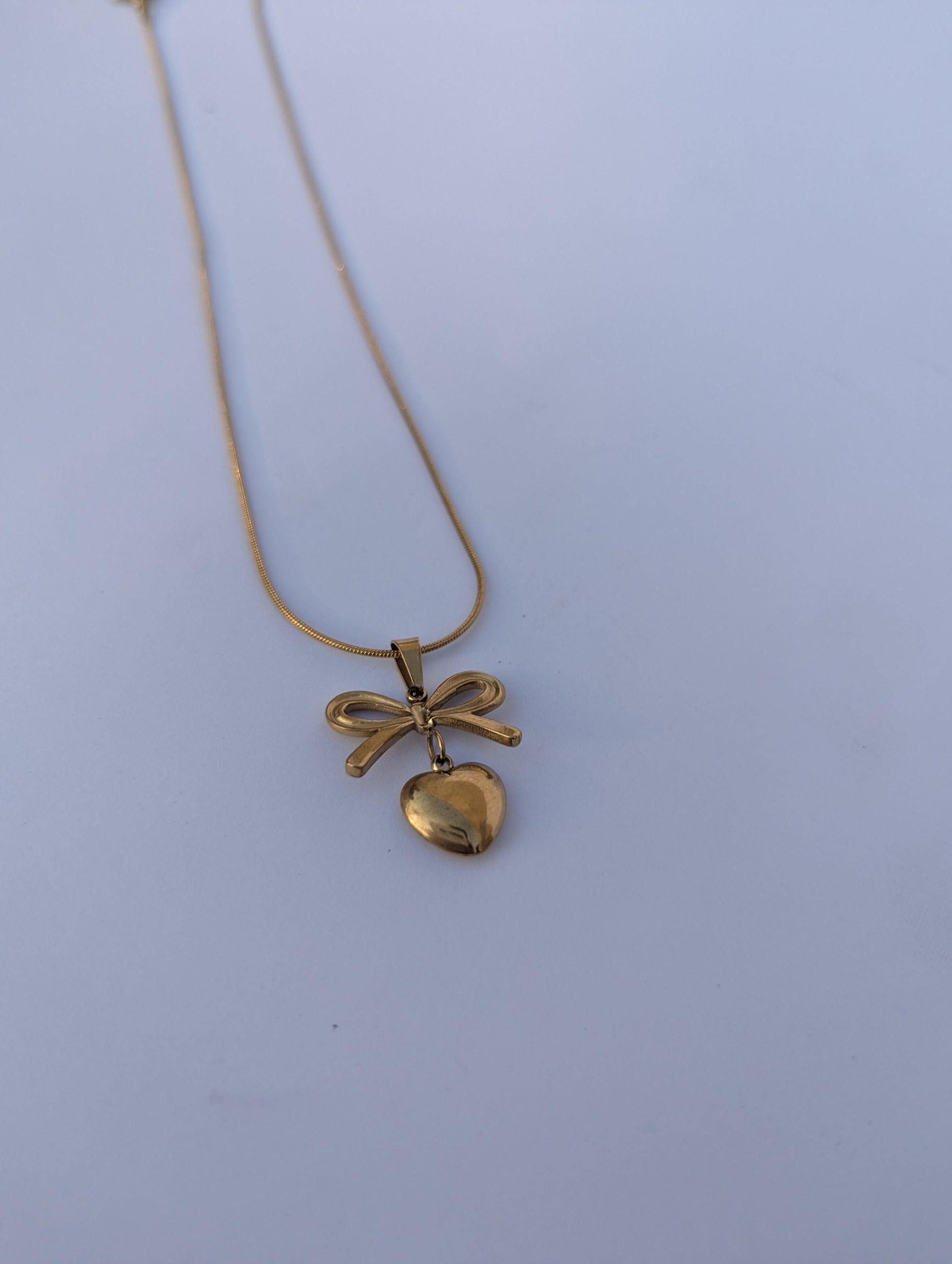 Golden Palm Tree Pendant Necklace in gold tone