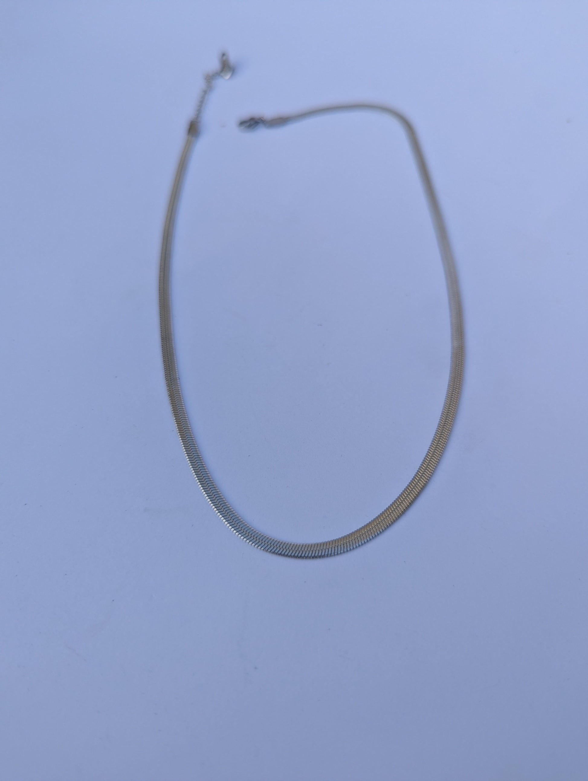 Classic Silver Tone Snake Chain Necklace in silver tone