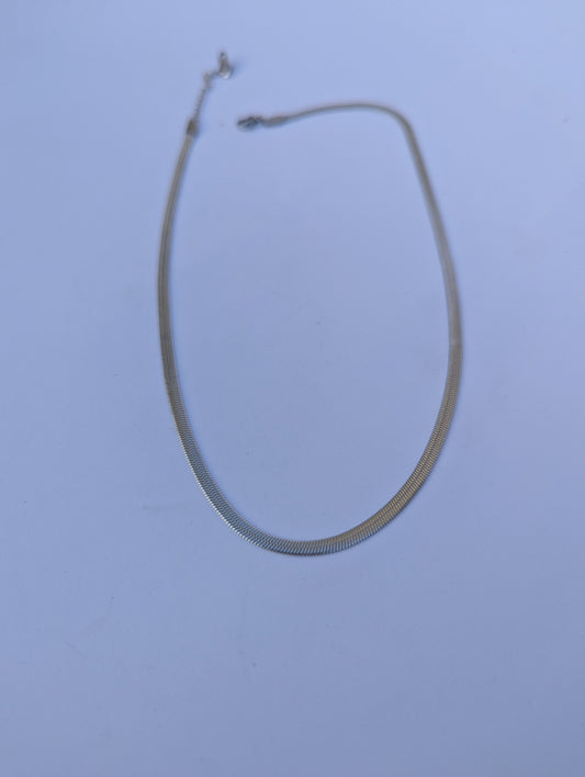 Classic Silver Tone Snake Chain Necklace in silver tone