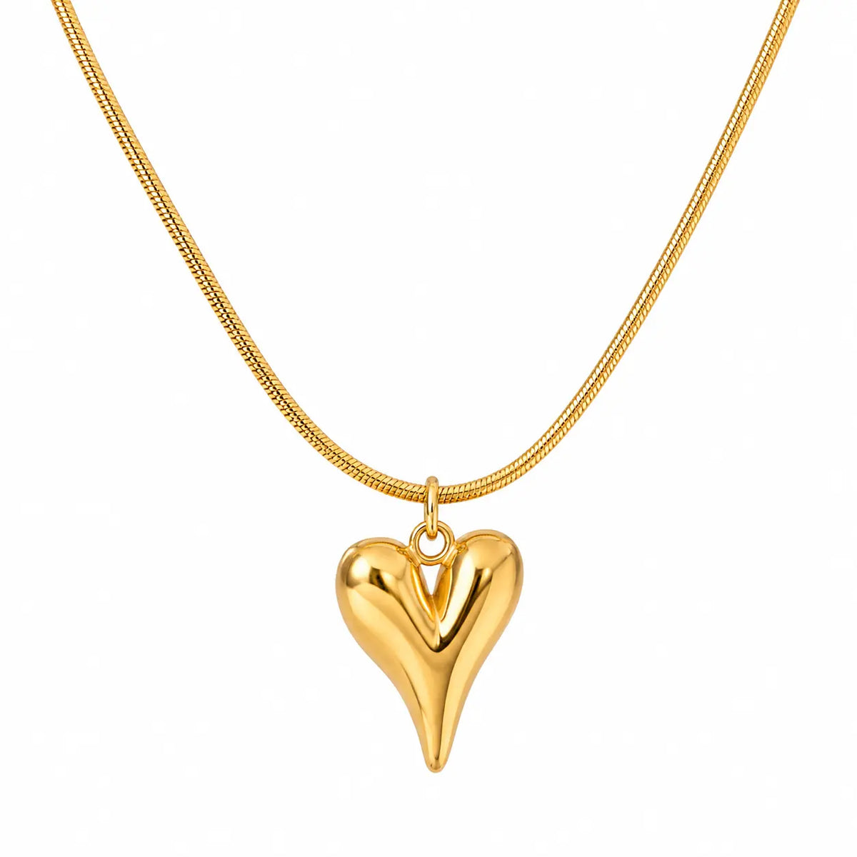 Gold-Tone Heart Pendant Necklace
