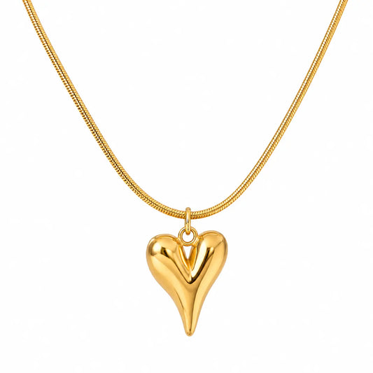 Gold-Tone Heart Pendant Necklace