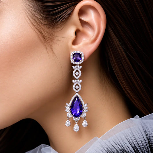 Royal Amethyst 1 Karat Signature Drop Earrings