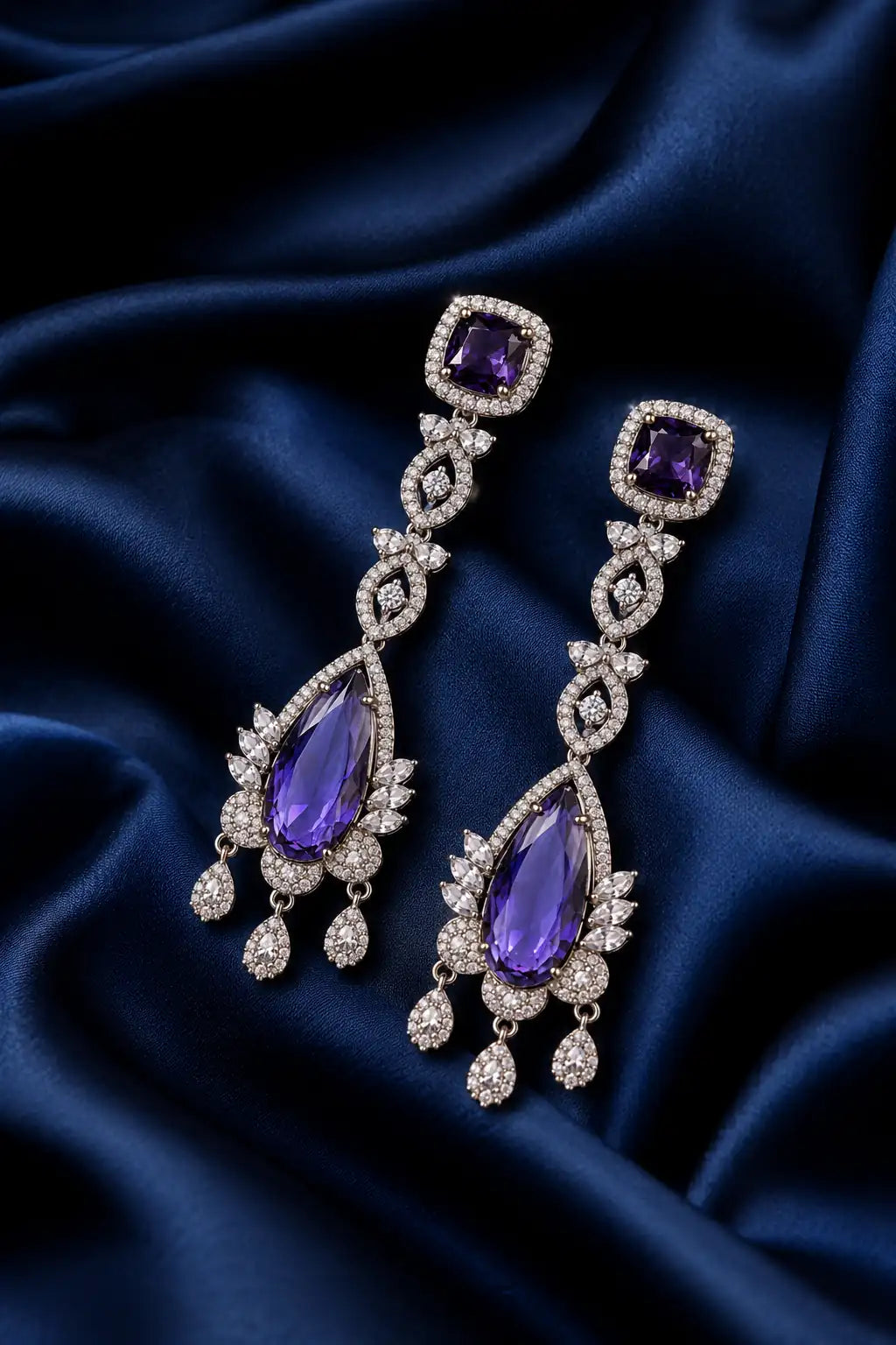 Royal Amethyst 1 Karat Signature Drop Earrings