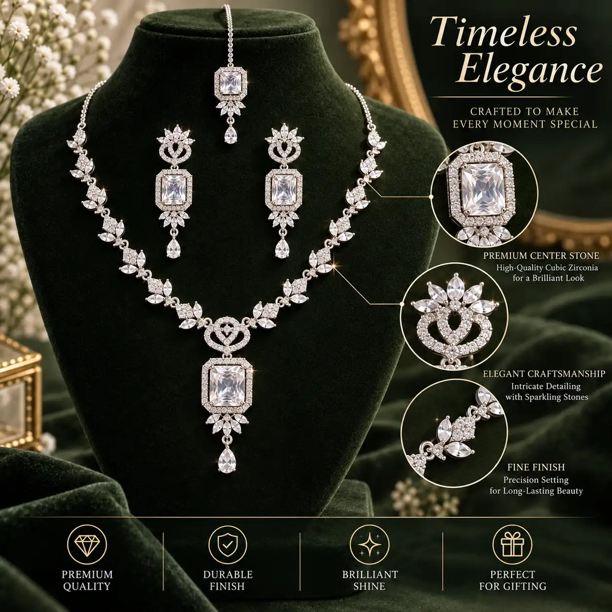 Celestial Radiance 1 Karat Signature Jewellery Set